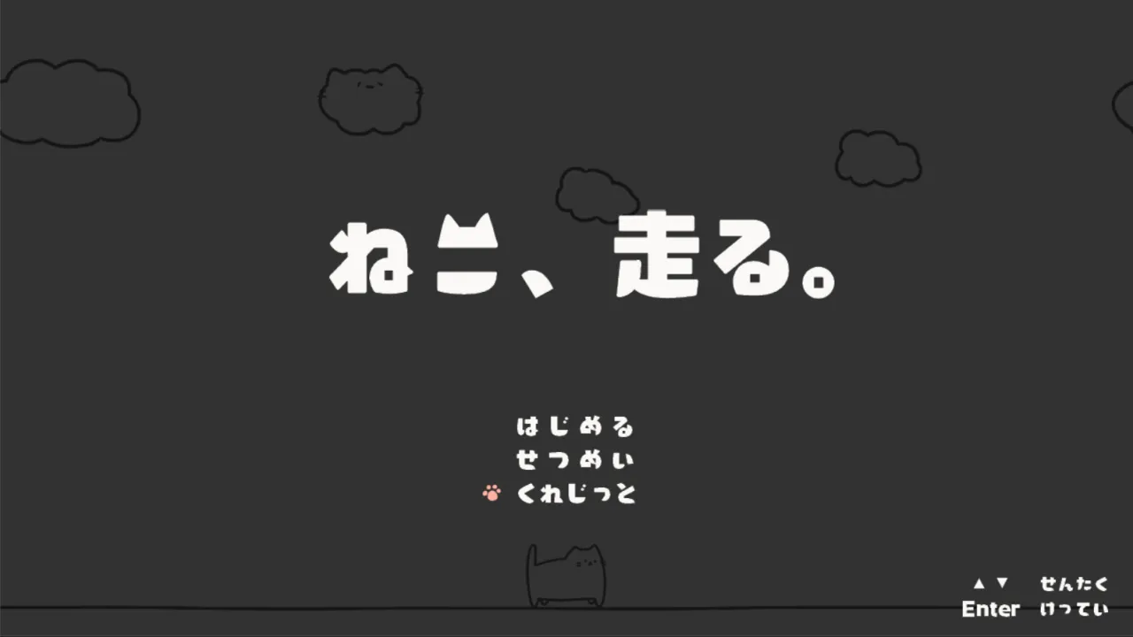 ねこ、走る。